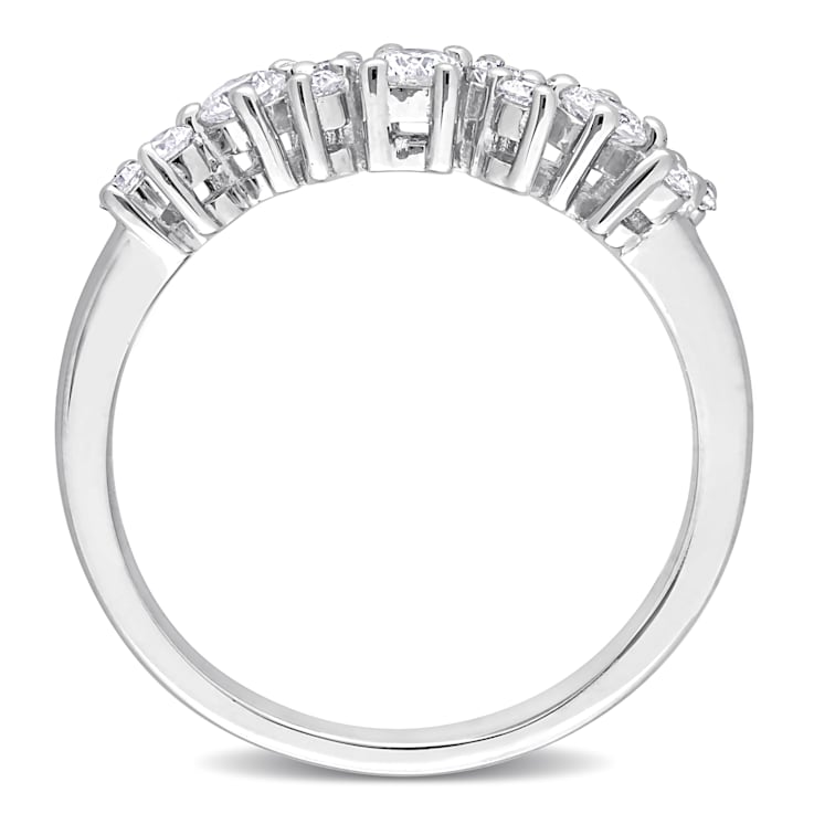 1/2 CT TW Diamond Semi-Eternity Ring in Platinum