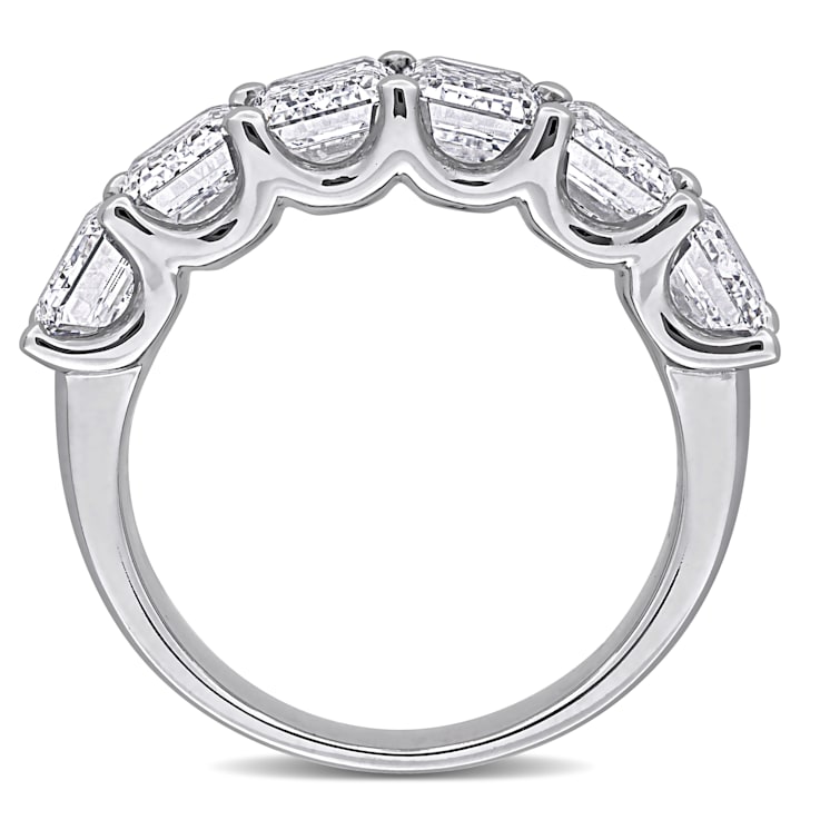 6 CT TW Lab-Grown Diamond Semi-Eternity Ring in 14K White Gold
