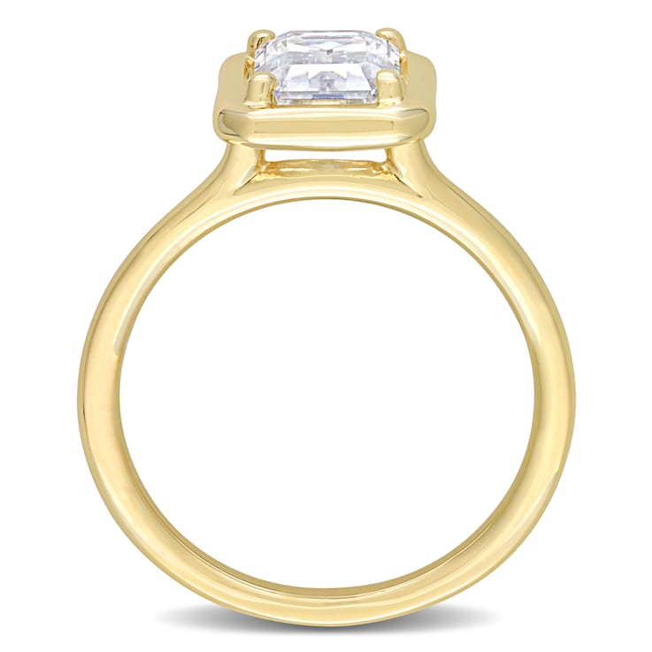 1 3/4 CT DEW Octagon-Shaped Lab Created Moissanite Engagement Ring in
10K Yellow Gold
