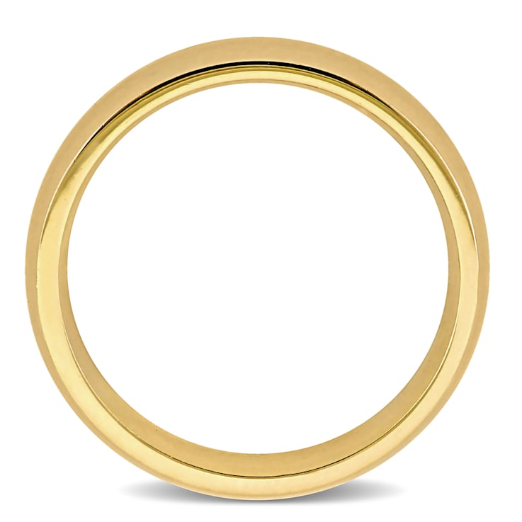 Men's 6.5mm Polished Finish Comfort Fit Wedding Band in 14K Yellow Gold