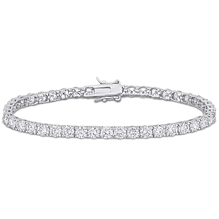 9 1/2 CT DEW Created Moissanite Tennis Bracelet in Sterling Silver
