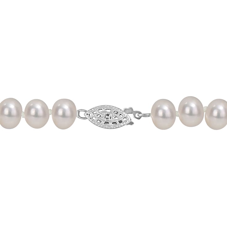 5 - 6 MM Freshwater Cultured Pearl 18" Strand with Sterling Silver Clasp