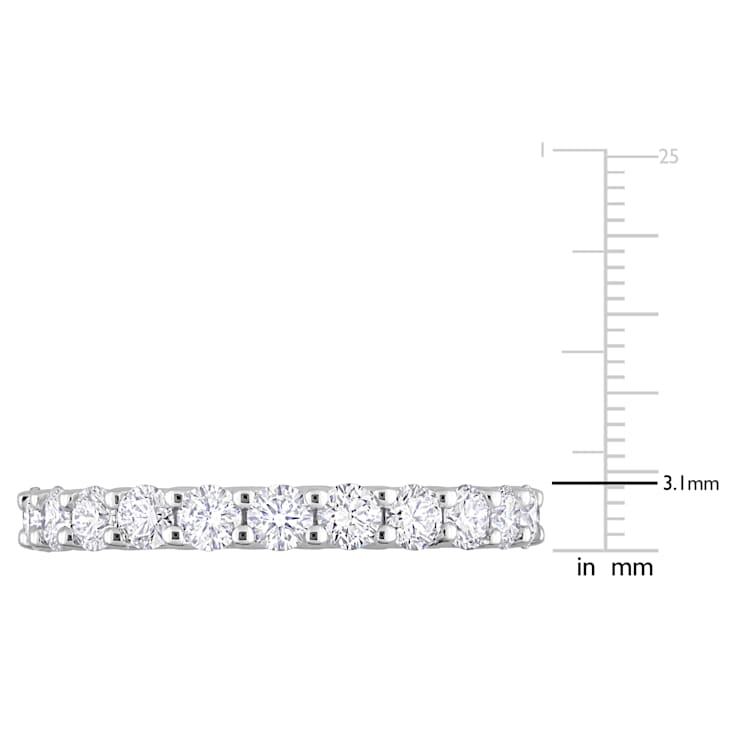 2 1/3 CT TGW Lab Grown Diamond Eternity Band in 14K White Gold- Size 9