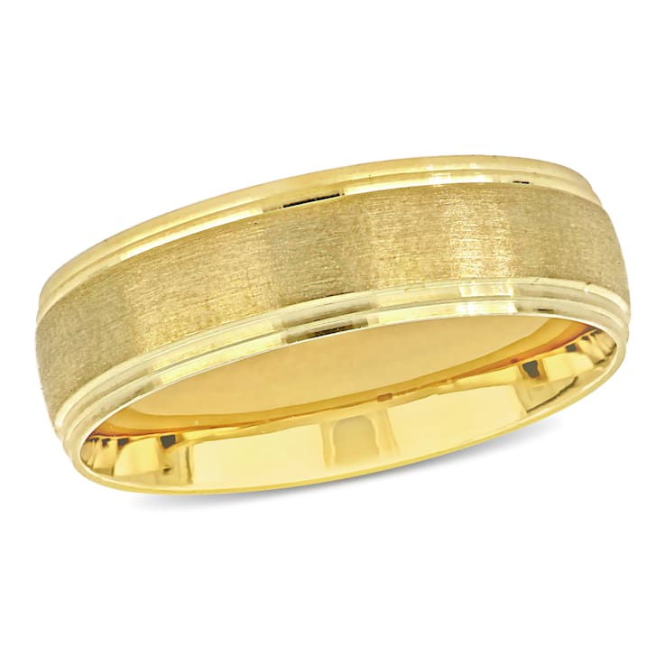 Men's 6mm Comfort Fit Wedding Band in 10K Yellow Gold