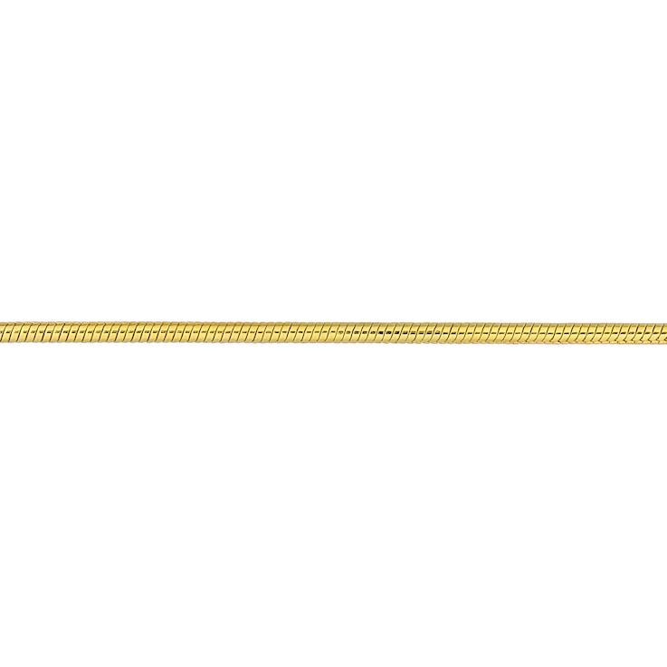 1.2MM Snake Chain Bracelet in 18K Yellow Gold Over Sterling Silver