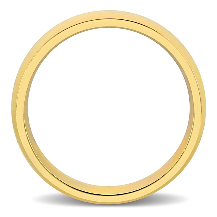 Men's 5.5mm Polished Finish Comfort Fit Wedding Band in 14K Yellow Gold
