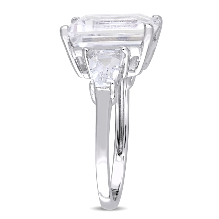 8 7/8 CTW White Topaz 3-Stone Ring in Sterling Silver