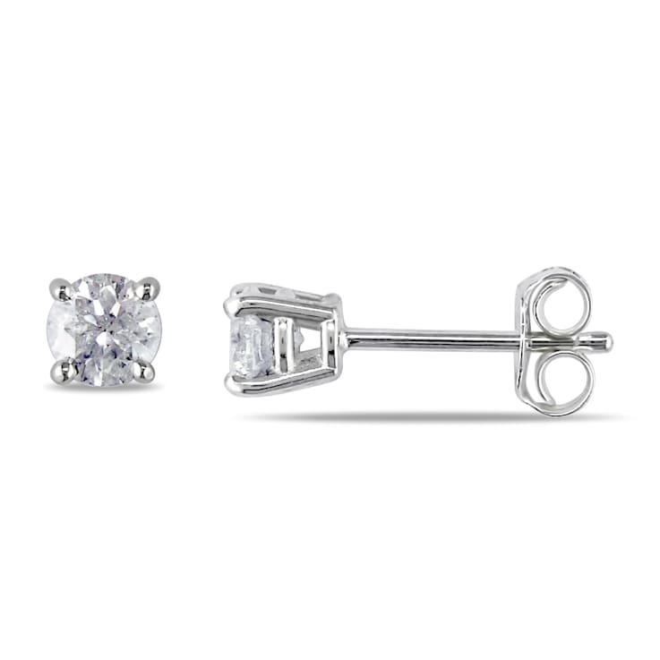 1/2 CT TW Diamond Stud Earrings in Sterling Silver
