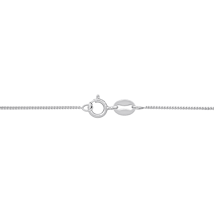 Curb Link Chain Necklace in Platinum, 18 in