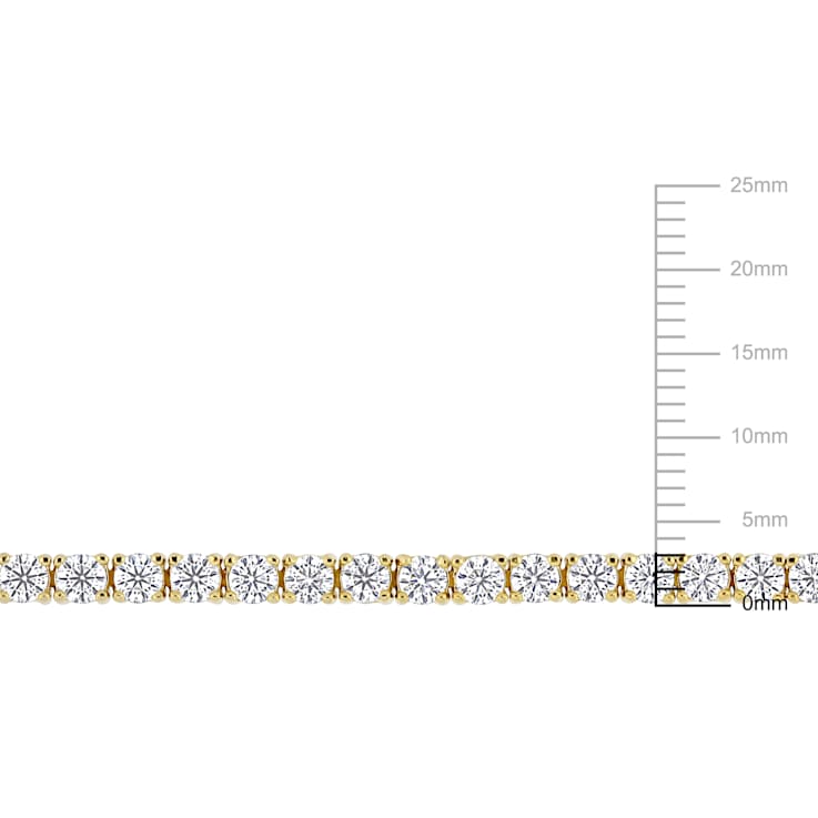 5 1/10ctw DEW Created Moissanite Tennis Bracelet in 18K Yellow Gold Over
Sterling Silver