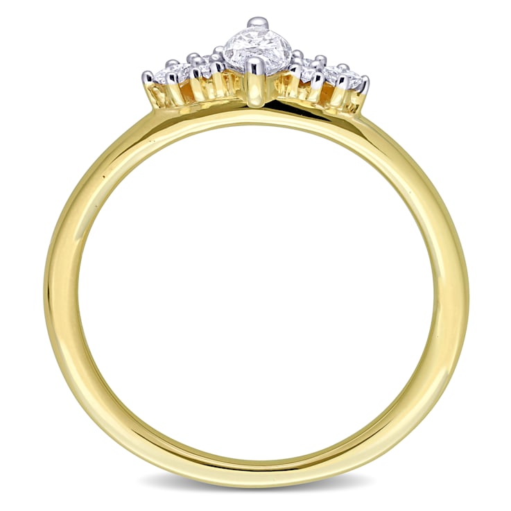 3/8 CT TW Diamond Ring in 14K Yellow Gold