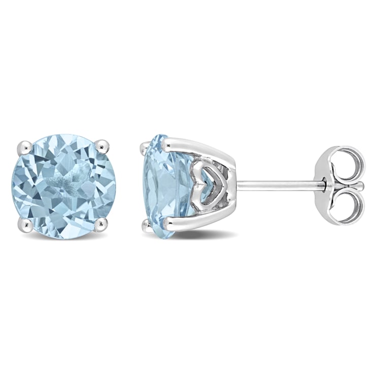 4 3/4 CT TGW Sky Blue Topaz Stud Earrings in Sterling Silver