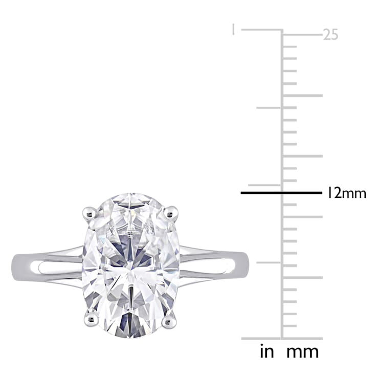 4-1/2 CT DEW Created Moissanite Solitaire Engagement Ring in 10K White Gold
