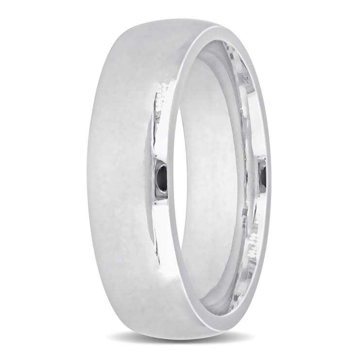 Men's 6.5mm Comfort Fit Wedding Band in 14K White Gold