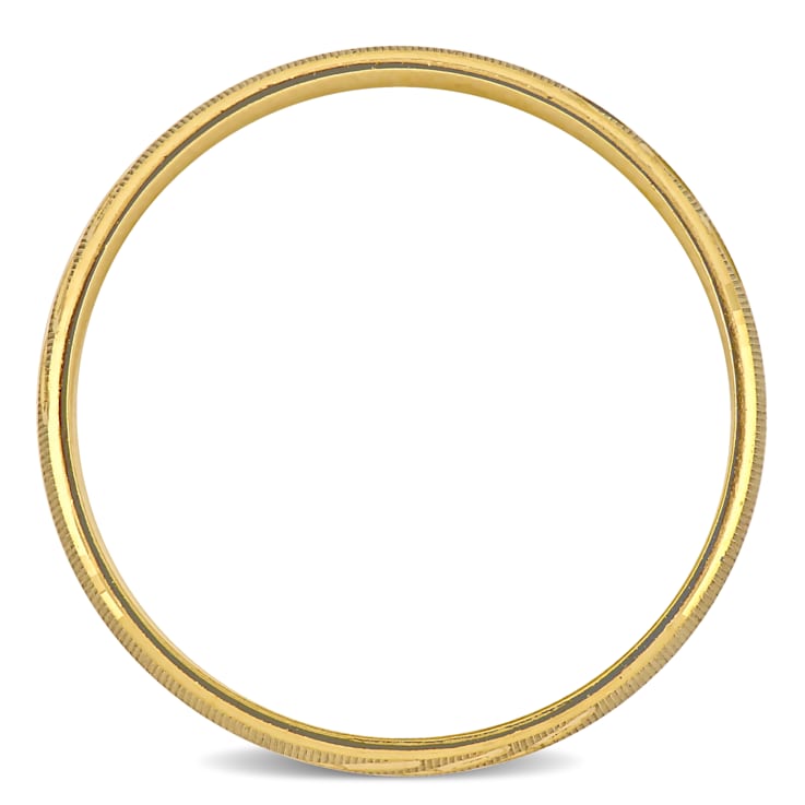 Men's 6mm Polished Finish Comfort Fit Wedding Band in 10K Yellow Gold