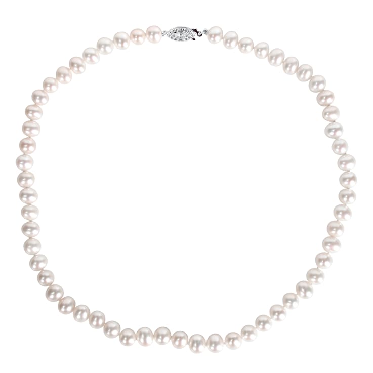 6.5 - 7 MM Cultured Freshwater Pearl 16" Strand with Sterling
Silver Clasp