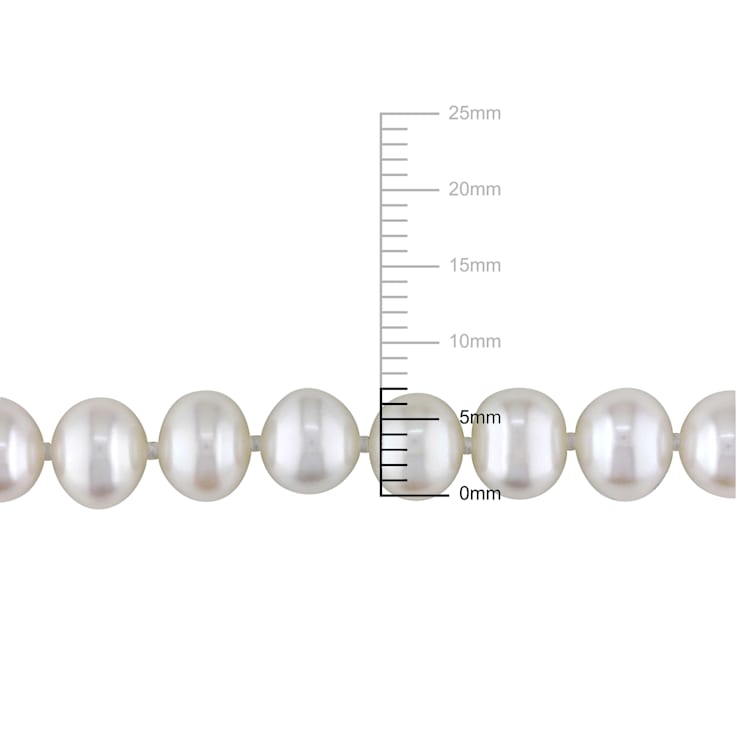 6.5 - 7 MM Freshwater Cultured Pearl 18" Strand with Sterling
Silver Clasp