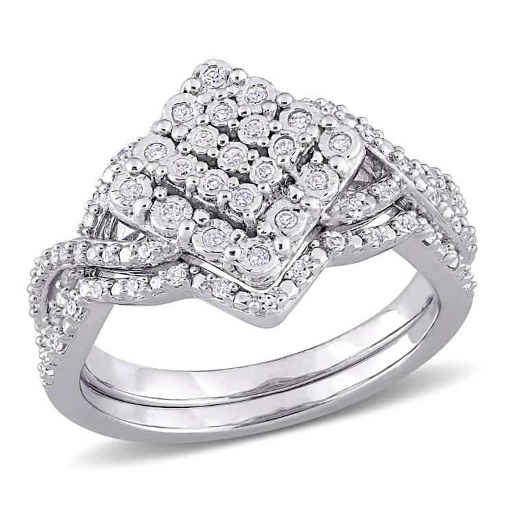 1/4 CT TW Diamond Vintage Ring in Sterling Silver