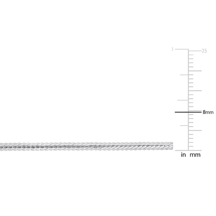 2MM Figaro Chain Necklace in Sterling Silver
