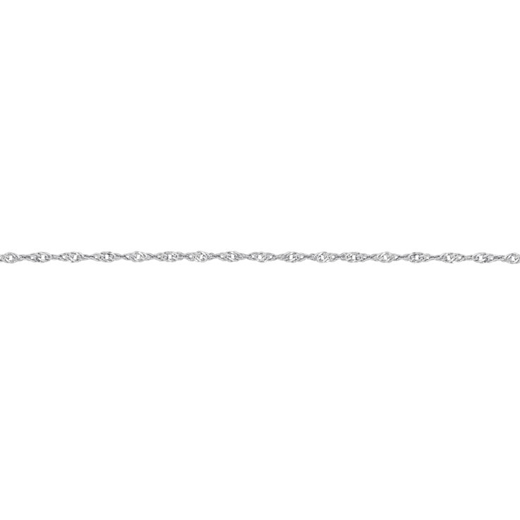Singapore Chain Bracelet in Platinum, 9 in