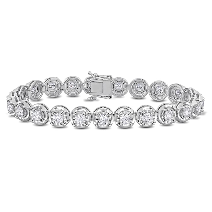4 4/5 CT TW Lab-Grown Diamond Tennis Bracelet in 14K White Gold