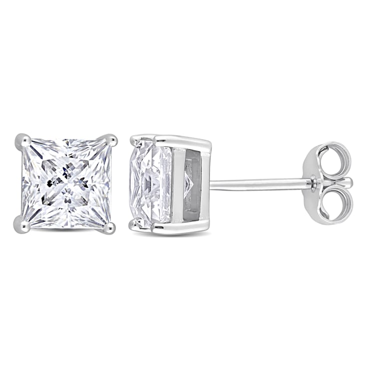 2 1/2 CT DEW Created Moissanite Stud Earrings in Sterling Silver