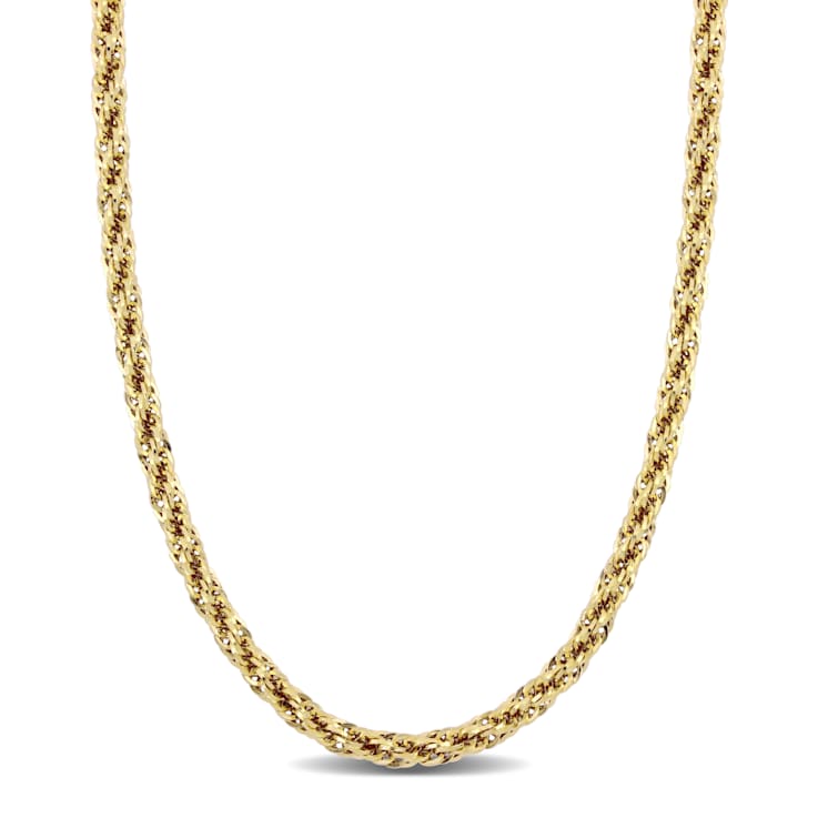 5mm Infinity Rope Chain Necklace in 14k Yellow Gold, 20 in