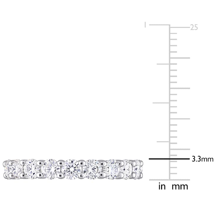 2 1/2 CT DEW Created Moissanite Eternity Band in Sterling Silver