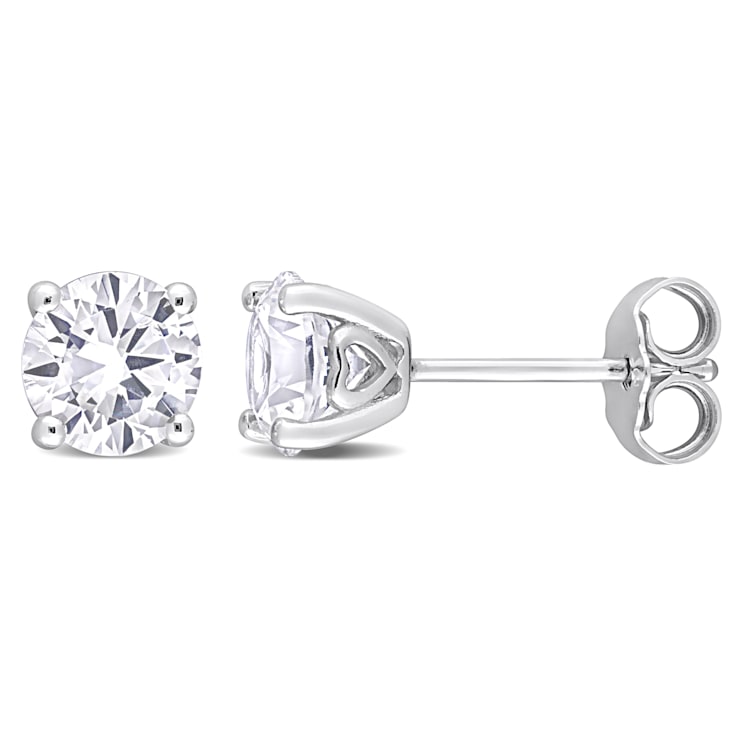2 CT TGW White Topaz Stud Earrings in Sterling Silver