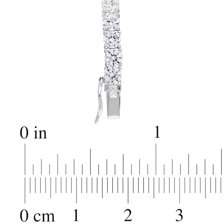 14 1/4 CT TGW Created White Sapphire Bracelet in Sterling Silver
