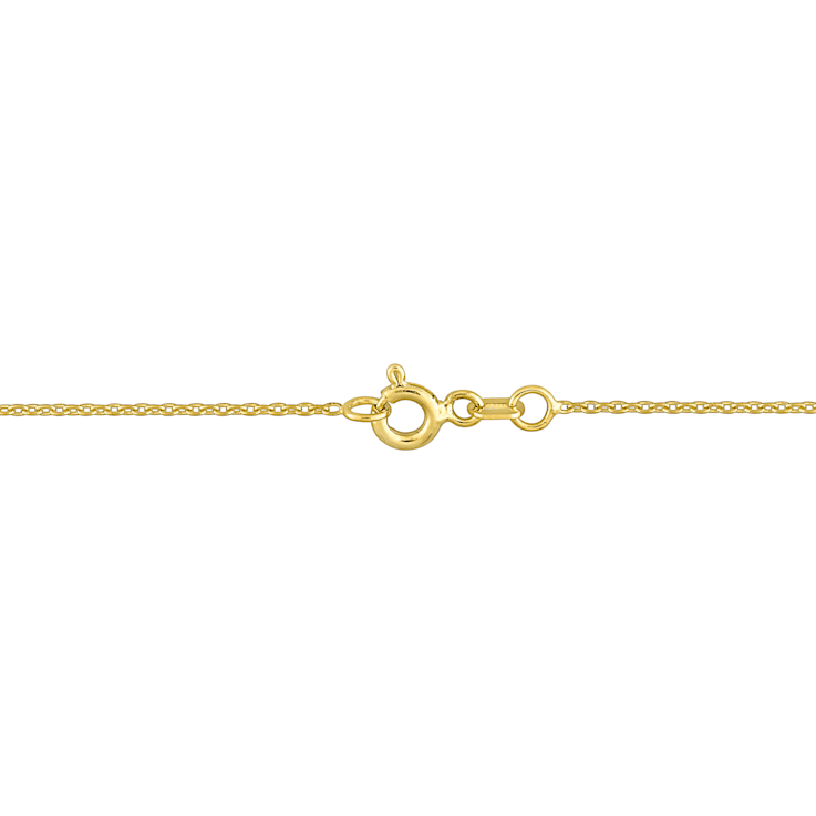 1/10 CT TW Diamond Lock Pendant with Chain in 14K 2-Tone Gold