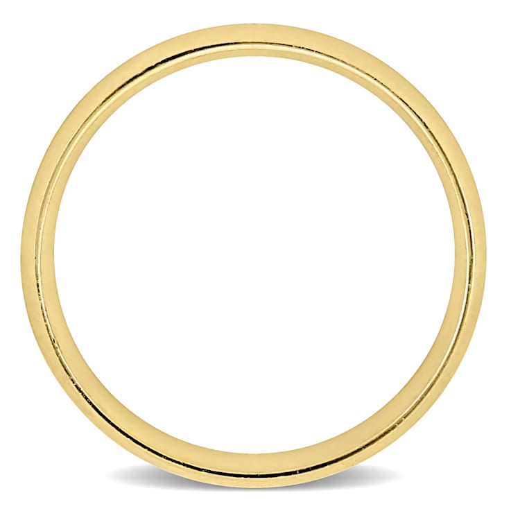 Men's 6mm Polished Finish Wedding Band in 14K Yellow Gold