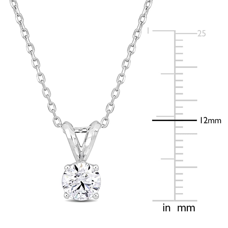0.75ctw Lab-Grown Diamond Solitaire Pendant with Chain in Platinum (IGI Certified)
