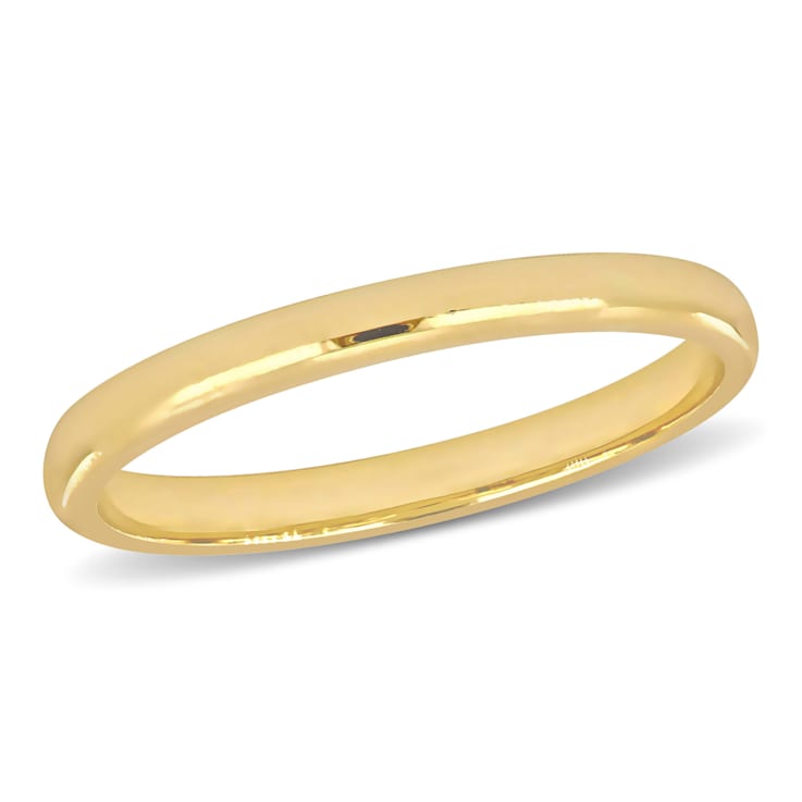 Ladies 2mm Comfort Fit Wedding Band in 14K Yellow Gold