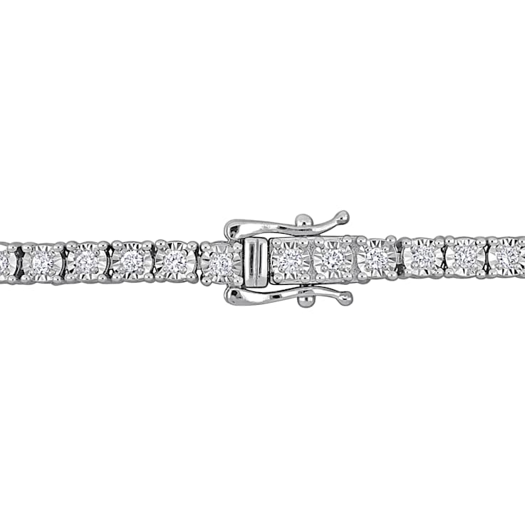 1 CT TW Lab-Grown Diamond Tennis Bracelet in Sterling Silver