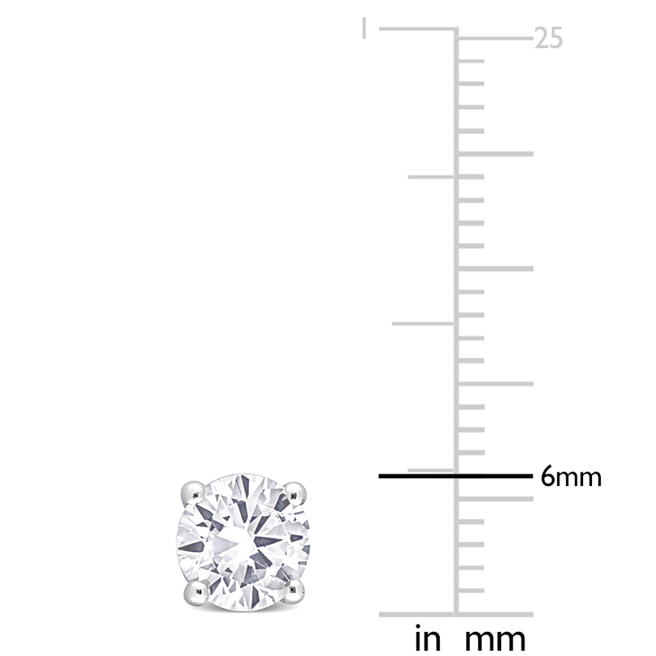 2 CT TGW White Topaz Stud Earrings in Sterling Silver