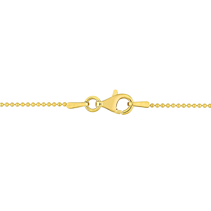 1MM Ball Chain Bracelet in 18K Yellow Gold Over Sterling Silver