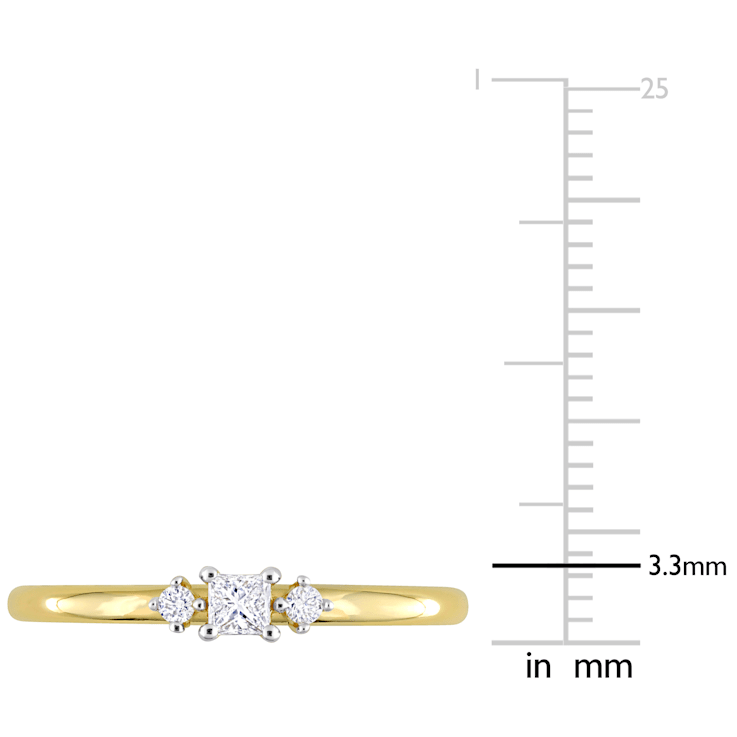 1/6 CT TW Diamond Ring in 14K Yellow Gold