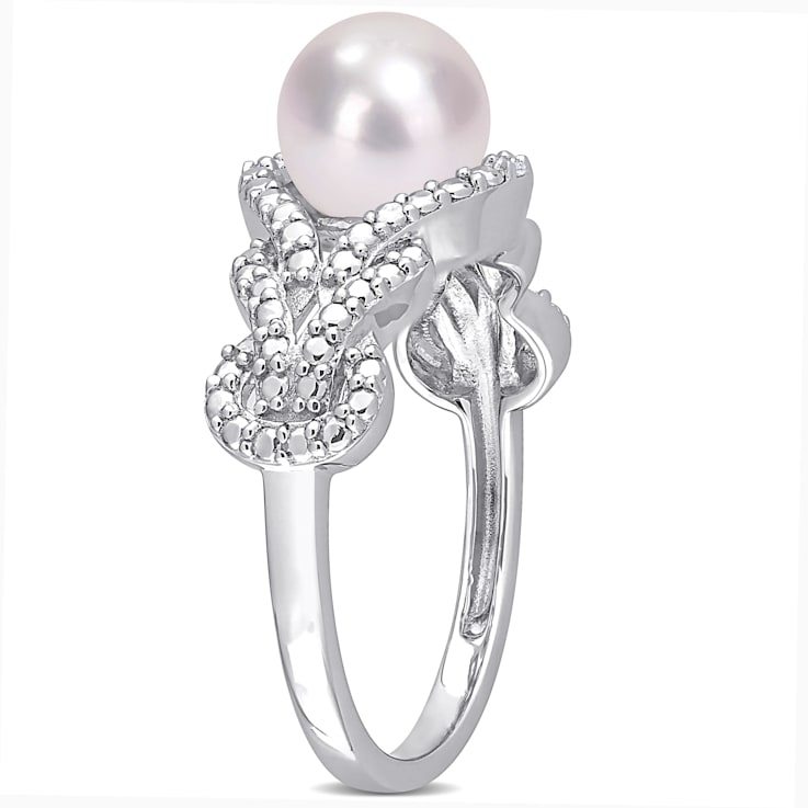 Tahitian South Sea Pearl & Diamond Infinity Ring - Pure Pearls