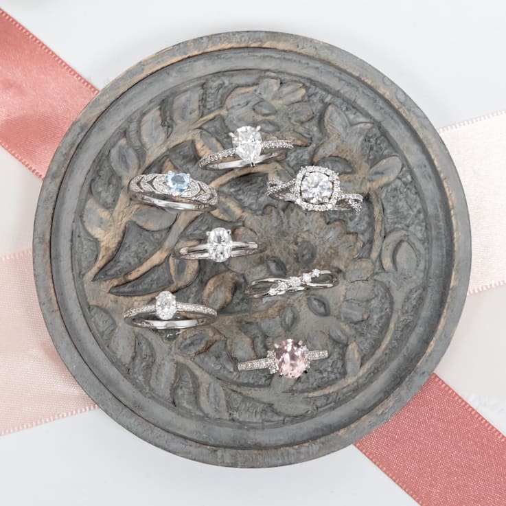 1 1/7 CT TGW Morganite and Diamond Accent Ring in Sterling Silver