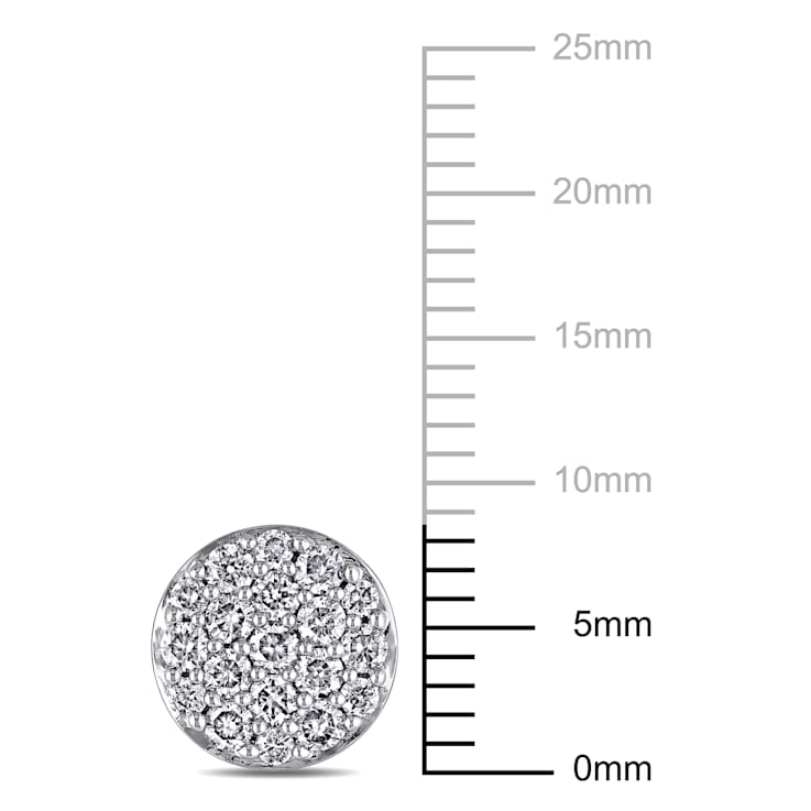 3/4 CT  Diamond Stud Earrings in 14k White Gold