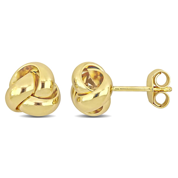 Love Knot Earrings in 14K Yellow Gold