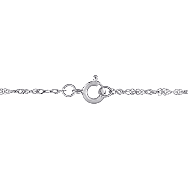 3/8 CT TGW Lab Grown Diamond Halo Necklace in 14K White Gold