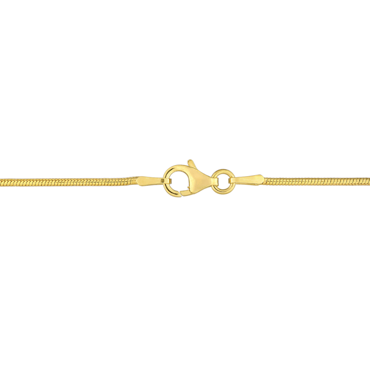 1.2MM Snake Chain Necklace in Yellow Plated Sterling Silver