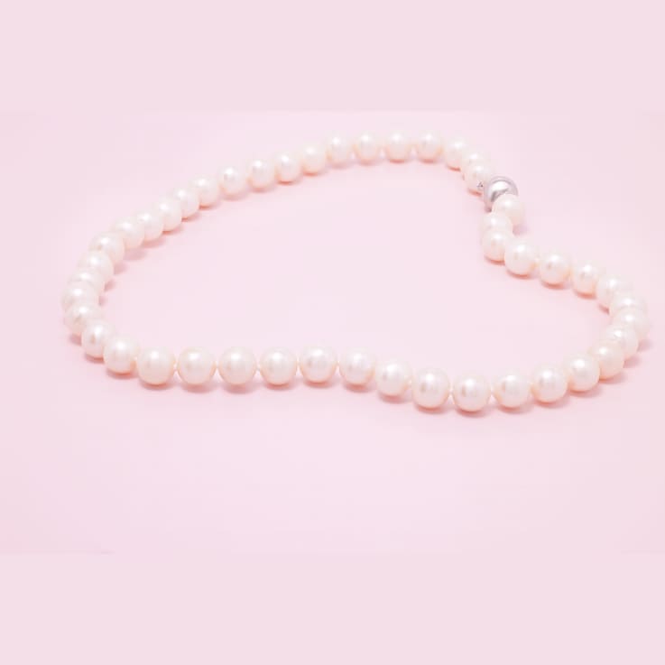 8 - 9 MM Cultured Freshwater Pearl Strand with Sterling Silver Ball Clasp