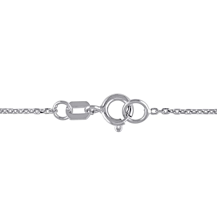 1/5 CT TW Diamond Solitaire Necklace in 14K White Gold