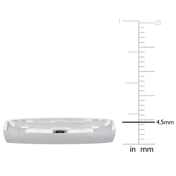 Men's 4.5mm Comfort Fit Wedding Band in 14K White Gold