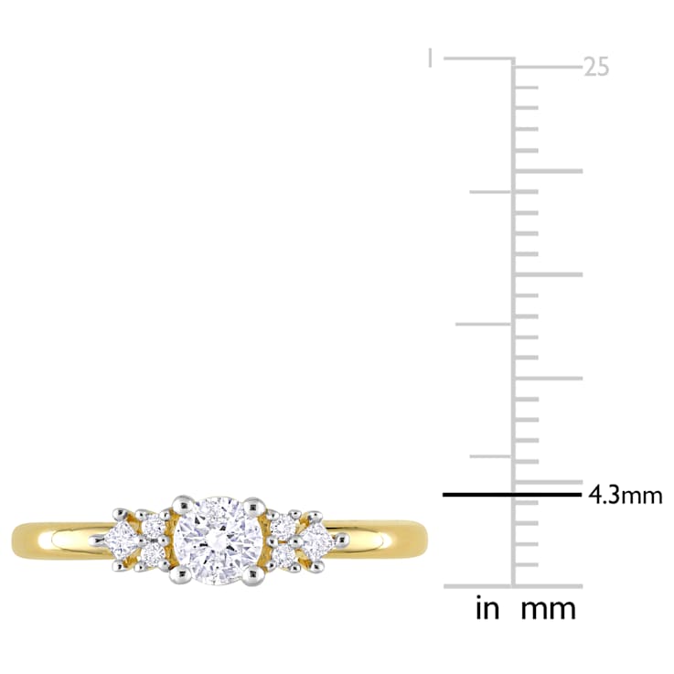 3/8 CT TW Diamond Ring in 14K Yellow Gold