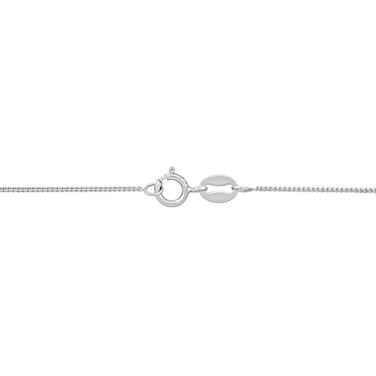 Curb Link Chain Necklace in Platinum, 24 in