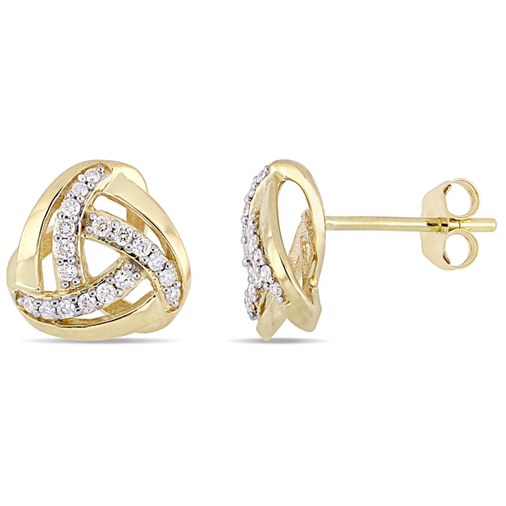 1/5 CT TW Diamond Stud Earrings in 10k Yellow Gold